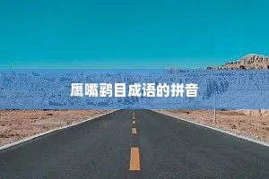 鹰嘴鹞目成语的拼音 鹰嘴鹞目成语的拼音