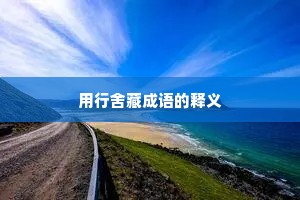 用行舍藏成语的释义