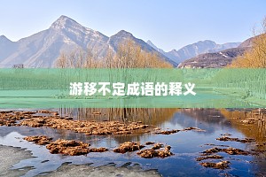 游移不定成语的释义 游移不定成语的释义