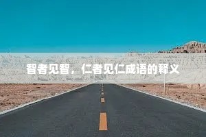 智者见智，仁者见仁成语的释义