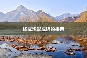 终成泡影成语的拼音