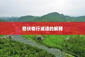 昼伏夜行成语的解释 昼伏夜行成语的解释