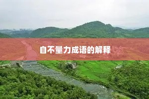 自不量力成语的解释