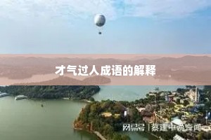 才气过人成语的解释