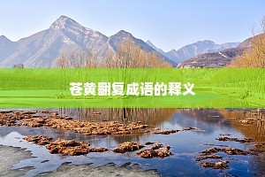 苍黄翻复成语的释义