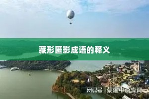藏形匿影成语的释义