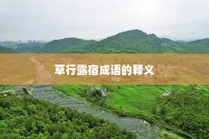 草行露宿成语的释义