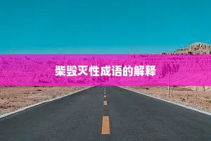 柴毁灭性成语的解释