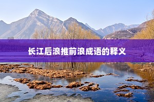 长江后浪推前浪成语的释义