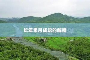 长年累月成语的解释