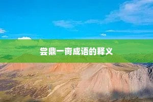 尝鼎一脔成语的释义