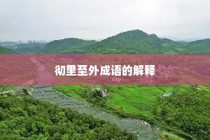 彻里至外成语的解释
