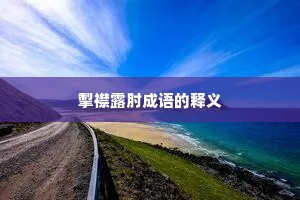 掣襟露肘成语的释义