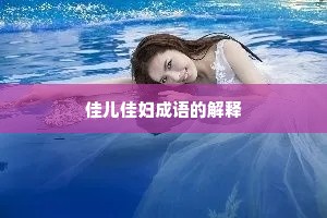 佳儿佳妇成语的解释