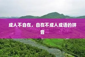 成人不自在，自在不成人成语的拼音