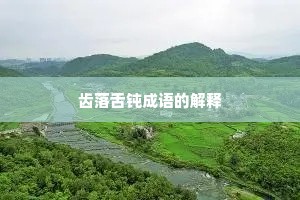 齿落舌钝成语的解释