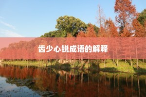 齿少心锐成语的解释