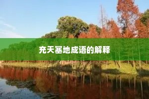 充天塞地成语的解释