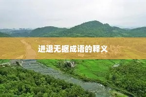 进退无据成语的释义