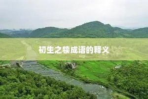 初生之犊成语的释义