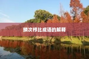 鳞次栉比成语的解释