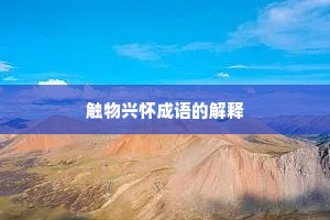 触物兴怀成语的解释