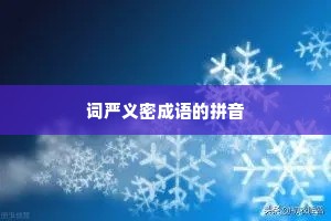 词严义密成语的拼音