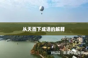 从天而下成语的解释