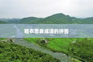 粗衣恶食成语的拼音