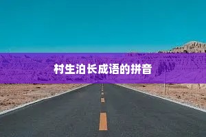 村生泊长成语的拼音