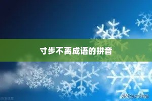 寸步不离成语的拼音