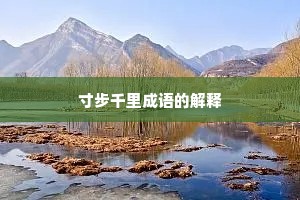 寸步千里成语的解释