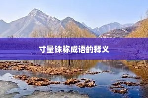 寸量铢称成语的释义