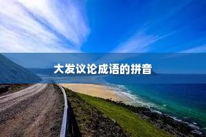 大发议论成语的拼音