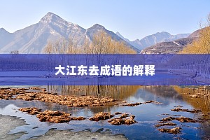 大江东去成语的解释