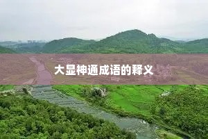 大显神通成语的释义