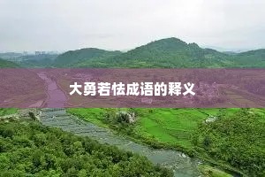 大勇若怯成语的释义