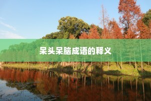 呆头呆脑成语的释义