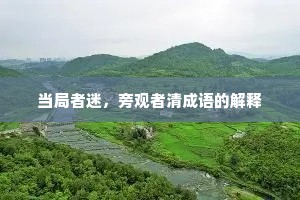当局者迷，旁观者清成语的解释