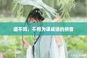 道不同，不相为谋成语的拼音
