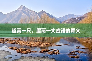 道高一尺，魔高一丈成语的释义