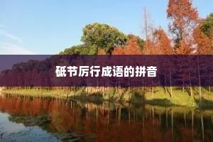 砥节厉行成语的拼音