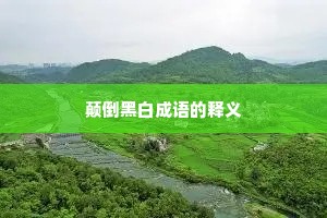 颠倒黑白成语的释义