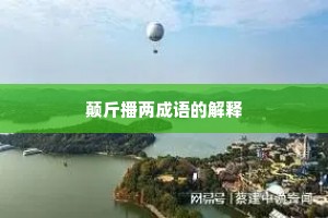 颠斤播两成语的解释