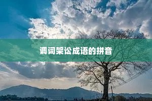 调词架讼成语的拼音