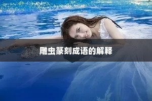 雕虫篆刻成语的解释