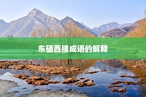 东磕西撞成语的解释