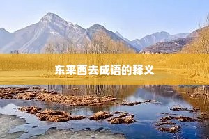 东来西去成语的释义