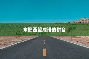 东瞧西望成语的拼音