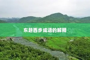 东趋西步成语的解释